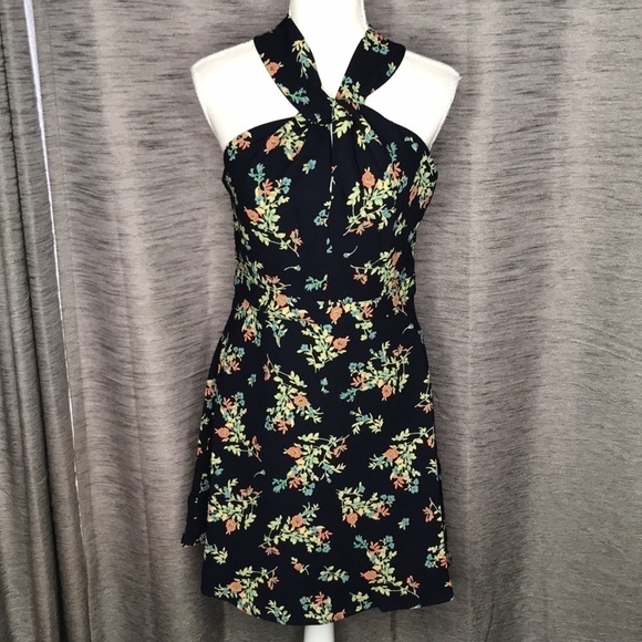 19COOPER BLUE FLORAL FIT & FLARE SUNDRESS SMALL New - Picture 1 of 9